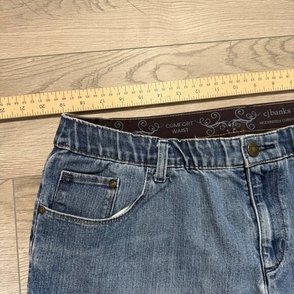 CJ Banks Womens Curvy Fit Jeans Plus Size 18 Denim Slimming Waist Band Stretch - Picture 7 of 11